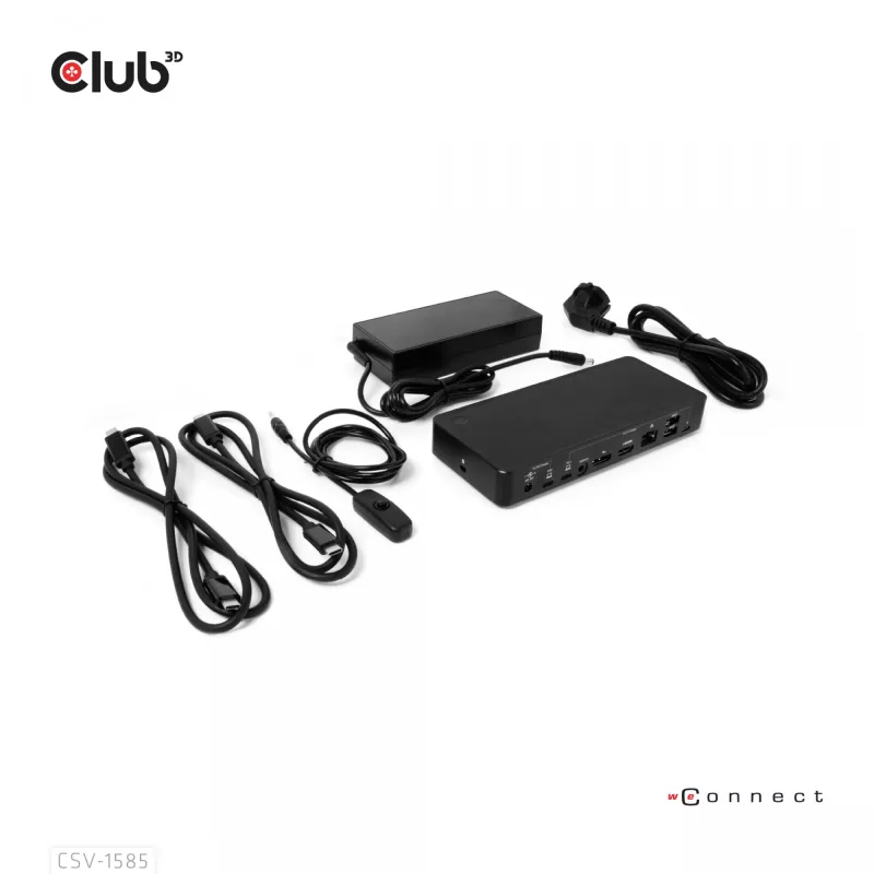 CLUB3D DisplayPort/HDMI KVM-kytkin/telakka 4K60Hz USB Type-C-tuloille