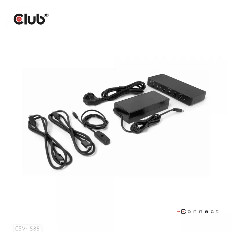 CLUB3D DisplayPort/HDMI KVM-kytkin/telakka 4K60Hz USB Type-C-tuloille
