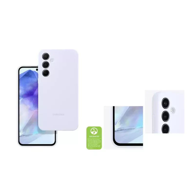 Samsung EF-PA556TBEGWW silikonikotelo Galaxy A55 -puhelimelle, musta
