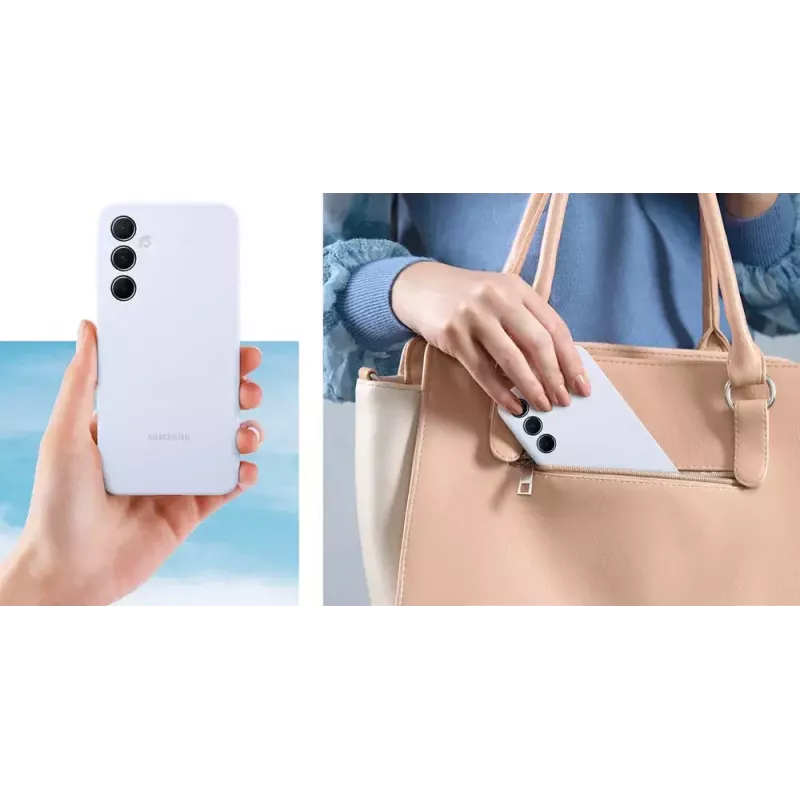 Samsung EF-PA556TBEGWW silikonikotelo Galaxy A55 -puhelimelle, musta