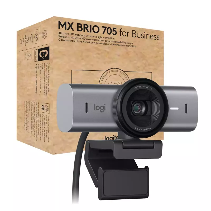 Verkkokamera Logitech MX Brio 705 8,5 MP 4K Ultra HD USB 3.2
