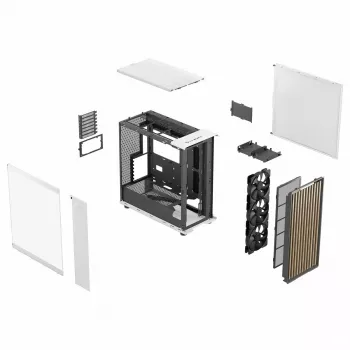 Tietokonekotelo Fractal Design FD-C-NOR1X-04 Midi Tower valkoinen