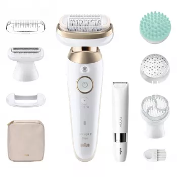 Braun Silk-epil 9 Flex SkinSpa 9-481 epilaattori, kulta/valkoinen