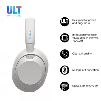 Sony WH-ULT900N ULT WEAR langattomat melua vaimentavat kuulokkeet, valkoiset
