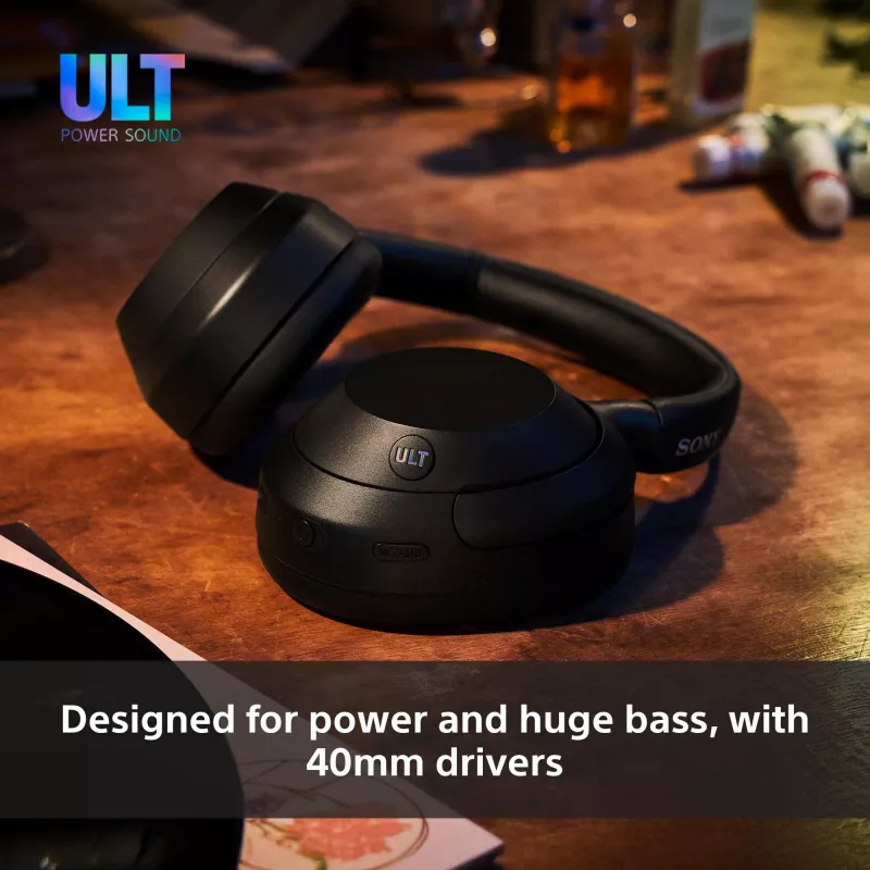 Headset Sony ULT WEAR monaural USB/Bluetooth 5.2, ANC, 30–50 h akku, 3,5 mm, USB‑C-lataus, 255 g