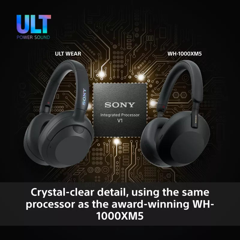 Headset Sony ULT WEAR monaural USB/Bluetooth 5.2, ANC, 30–50 h akku, 3,5 mm, USB‑C-lataus, 255 g