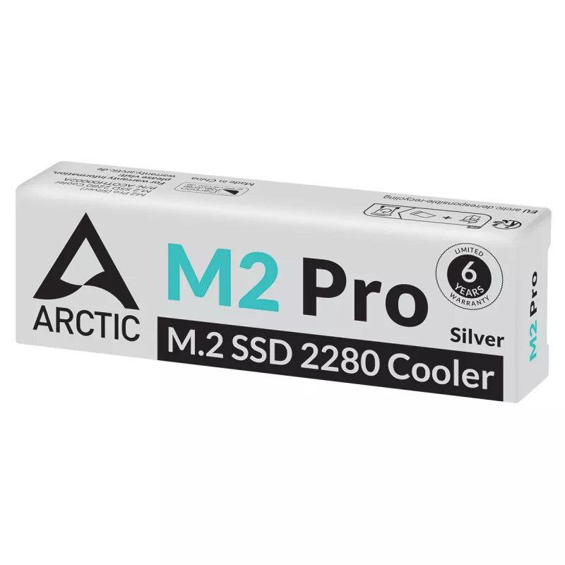 ARCTIC M2 Pro (hopea) - SSD-jäähdytin M.2-asemille, jäähdytyssiili, hopea