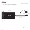 Videosplitter Club 3D CSV-1478 USB Type-C (USB-A-sovittimella) kahteen DisplayPort 4K60Hz, musta