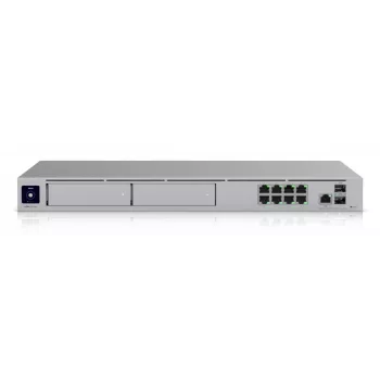 Hallittava kytkin UBIQUITI UniFi Dream Machine Pro Max, 9-porttinen 2.5G Ethernet, 1U-teline, 2×SFP+, 10G-tuki, 60W teho