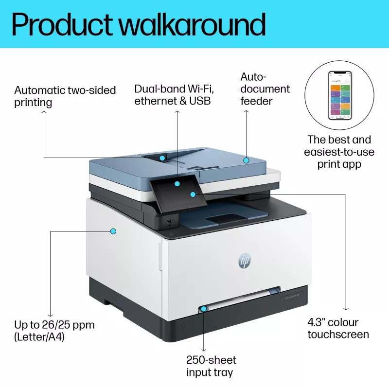 Monitoimitulostin HP Color LaserJet Pro MFP 3302fdw lasertulostin väri