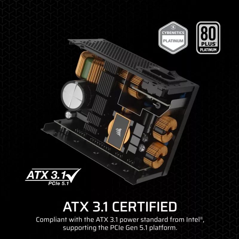Corsair SF1000 SFX-virtalähde, 1000 W, 80 PLUS Platinum, täysmodulaarinen (CP-9020257-EU)