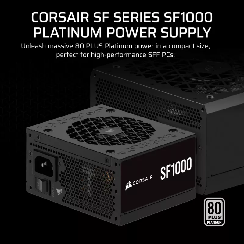 Corsair SF1000 SFX-virtalähde, 1000 W, 80 PLUS Platinum, täysmodulaarinen (CP-9020257-EU)