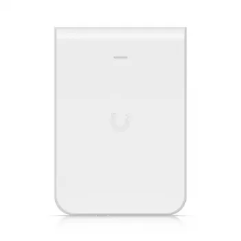 Tukiasema UBIQUITI U7 Pro Wall – seinäasennettava WLAN 6 AP, 2,4/5/6 GHz, 6 Spatial Streams, 2500 Mbit/s LAN, PoE (44–57 V), sisäkäyttöön, valkoinen