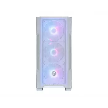 PC-kotelo MSI MAG FORGE M100R Midi-Tower läpinäkyvä, valkoinen