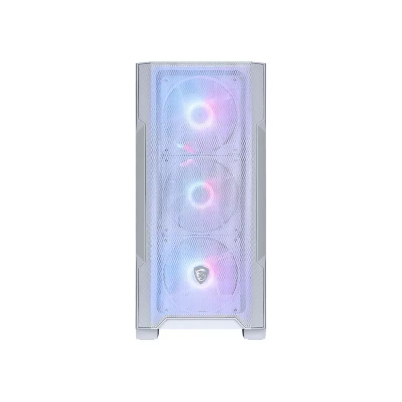 PC-kotelo MSI MAG FORGE M100R Midi-Tower läpinäkyvä, valkoinen