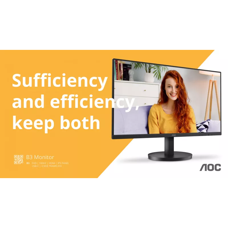 AOC B3 U27B3M tietokonenäyttö 68,6 cm (27 inch) 3840 x 2160 pikseliä 4K Ultra HD LCD musta