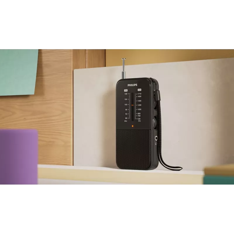 Kannettava radio Philips TAR1509/00 analoginen AM FM musta