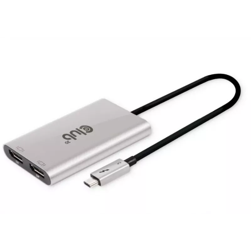 CLUB3D Thunderbolt™ 3 - DisplayPort™ kaksoisnäyttösovitin 4K60Hz M/F
