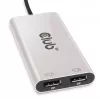 CLUB3D Thunderbolt™ 3 - DisplayPort™ kaksoisnäyttösovitin 4K60Hz M/F