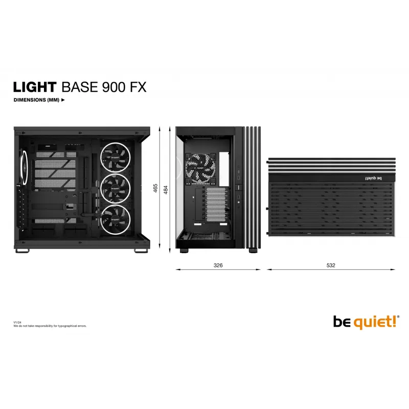 PC-kotelo be quiet! LIGHT BASE 900 FX Full Tower musta
