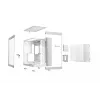 be quiet! Light Base 600 DX BGW66 Midi Tower -tietokonekotelo, ATX/micro-ATX/Mini-ITX, karkaistu lasia oleva sivupaneeli, ARGB, USB-C, valkoinen