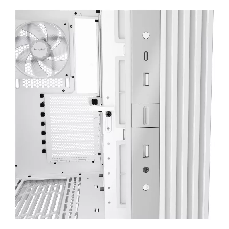 be quiet! Light Base 600 DX BGW66 Midi Tower -tietokonekotelo, ATX/micro-ATX/Mini-ITX, karkaistu lasia oleva sivupaneeli, ARGB, USB-C, valkoinen