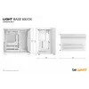 be quiet! Light Base 600 DX BGW66 Midi Tower -tietokonekotelo, ATX/micro-ATX/Mini-ITX, karkaistu lasia oleva sivupaneeli, ARGB, USB-C, valkoinen