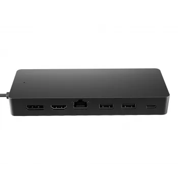 HP Universal USB-C -moniporttikeskitin, johdollinen, USB 3.2 Gen 2 (3.1 Gen 2) Type-C, 10,100,1000 Mbit/s, musta, musta, 4K Ultra HD