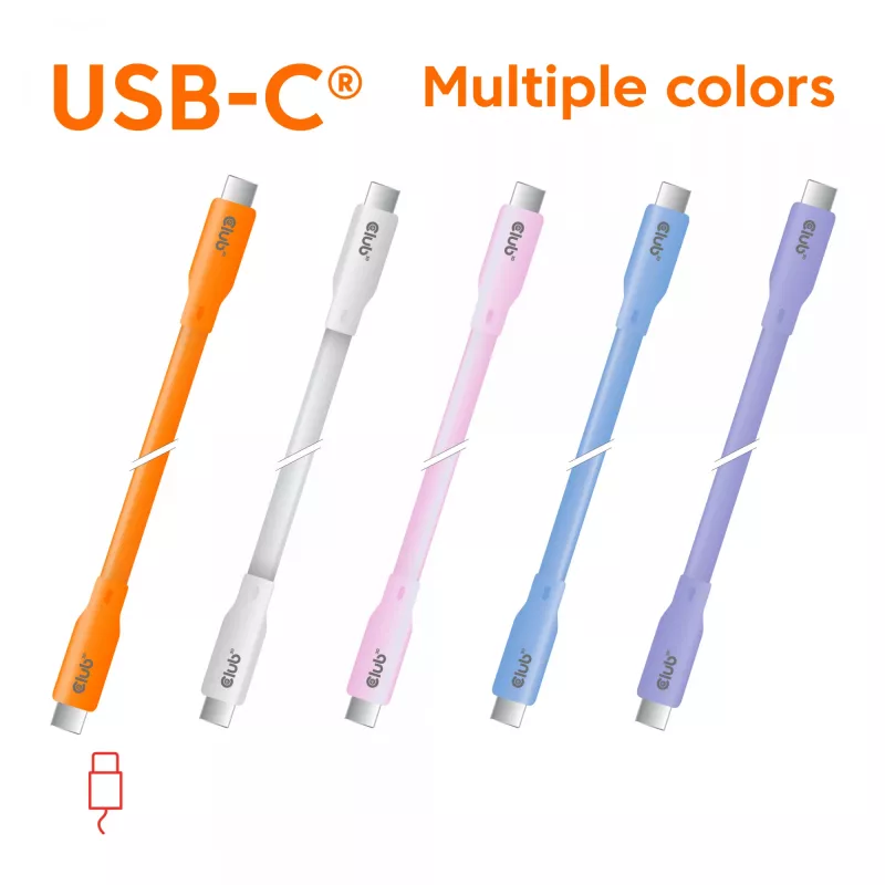 CLUB3D USB-C-kaapeli sininen, 2 m, USB-C, USB-C, USB4 Gen 2x2, 20 Gbit/s, sininen