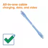 CLUB3D USB-C-kaapeli sininen, 2 m, USB-C, USB-C, USB4 Gen 2x2, 20 Gbit/s, sininen