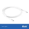 USB-C-kaapeli CLUB3D CAC-3001 2 m USB4 Gen 3x2 valkoinen