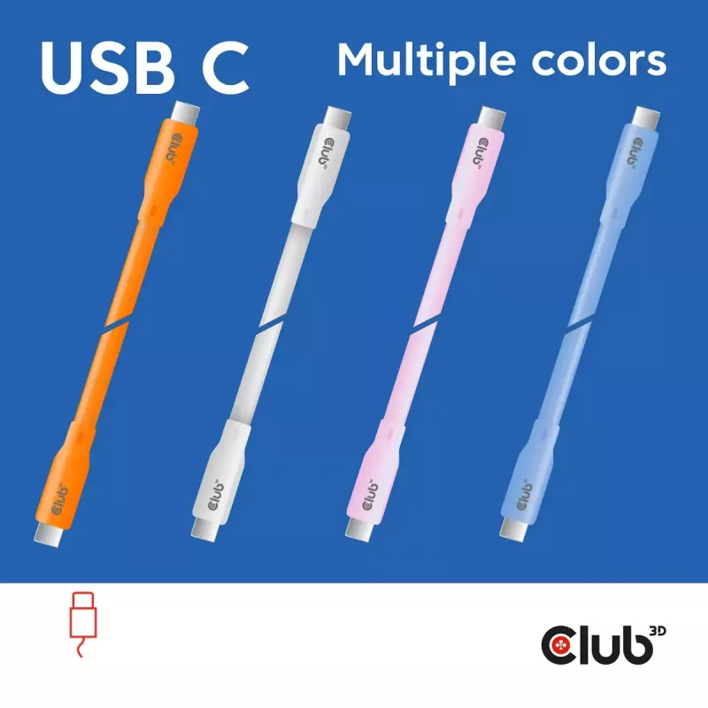 USB-C-kaapeli CLUB3D CAC-3001 2 m USB4 Gen 3x2 valkoinen