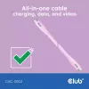 USB-C-kaapeli CLUB3D CAC-3002 2 m USB4 Gen 3x2 pinkki