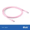 USB-C-kaapeli CLUB3D CAC-3002 2 m USB4 Gen 3x2 pinkki