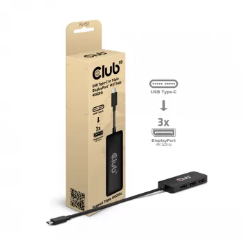 CLUB3D USB-C® kolmoisnäyttöön DisplayPort™ 4K60Hz