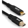 CLUB3D CAC-1561 DisplayPort-kaapeli 2 m Mini DisplayPort USB Type-C musta