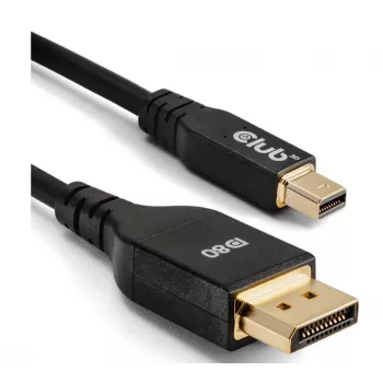 CLUB3D Mini DisplayPort™ - DisplayPort™ kaksisuuntainen VESA DP80 -sertifioitu kaapeli M/M 1 m/3.28 ft