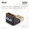 Adapteri club 3D DisplayPort uros - DisplayPort 1.4 naaras 90° kulma, tukee 4K@120Hz