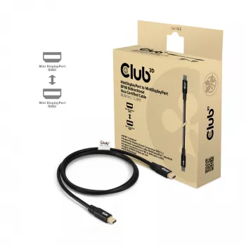 CLUB3D MiniDisplayPort™ - MiniDisplayPort kaksisuuntainen VESA DP80 -sertifioitu kaapeli M/M 1 m/3,28 ft