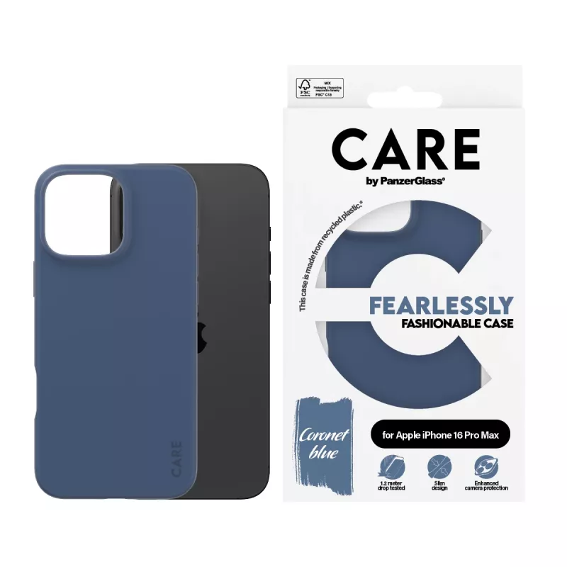Suojakotelo PanzerGlass CARE by muotikotelo Blue iPhone 16 Pro Max läpinäkyvä