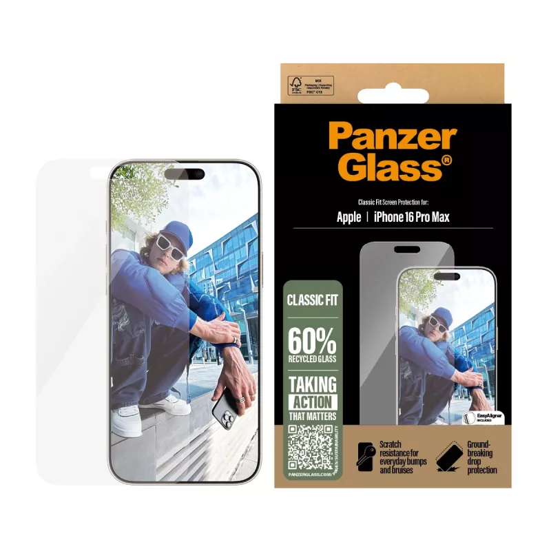 PanzerGlass ® näytönsuoja iPhone 16 Pro Max | Classic Fit