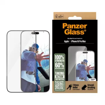 PanzerGlass® näytönsuoja iPhone 16 Pro Max | Ultra-Wide Fit