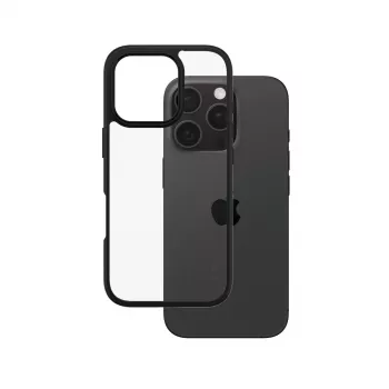 PanzerGlass CARE™ by ® Urban Combat -kotelo läpinäkyvä mustalla kehyksellä iPhone 16 Pro