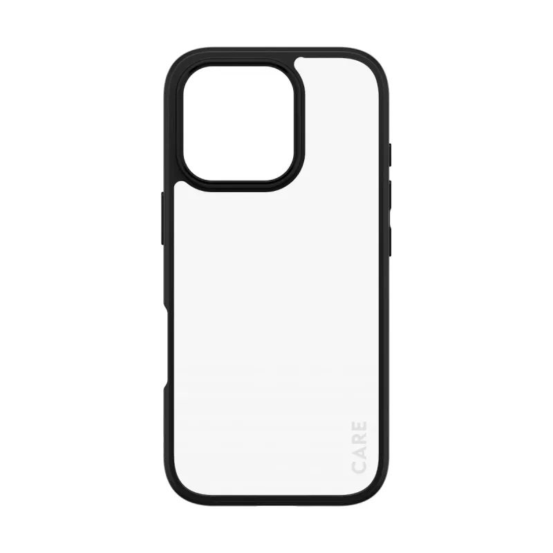 PanzerGlass CARE™ by ® Urban Combat -kotelo läpinäkyvä mustalla kehyksellä iPhone 16 Pro