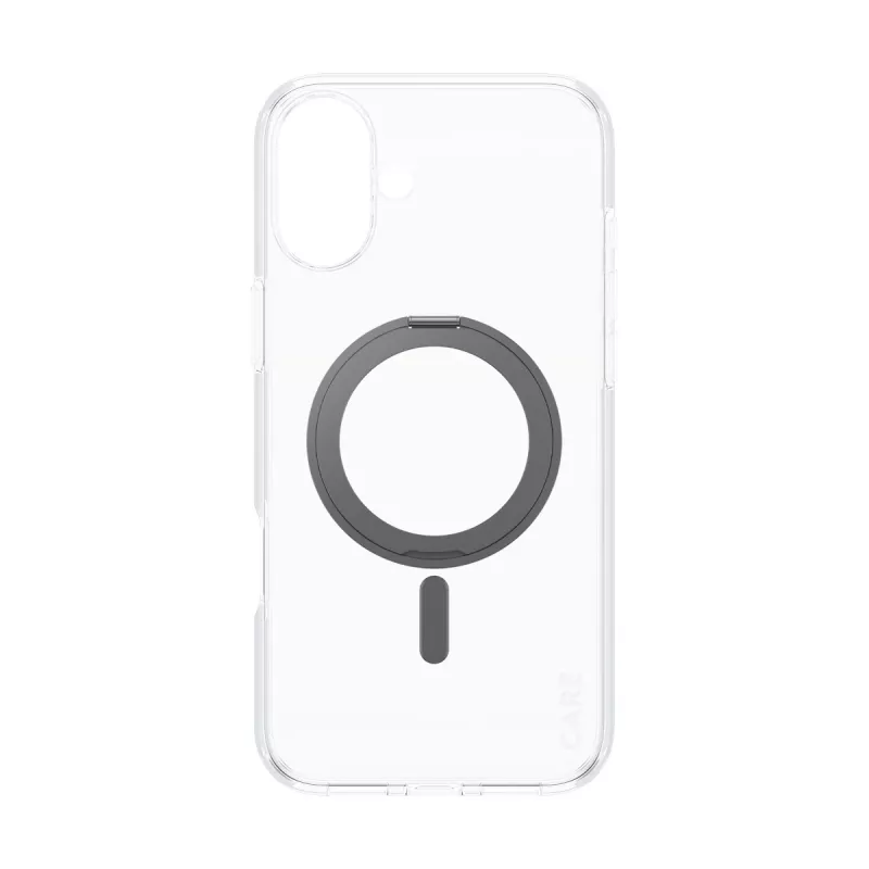PanzerGlass CARE™ by ® Case läpinäkyvä mustalla Kickstand-telineellä & MagSafe iPhone 16 Plus