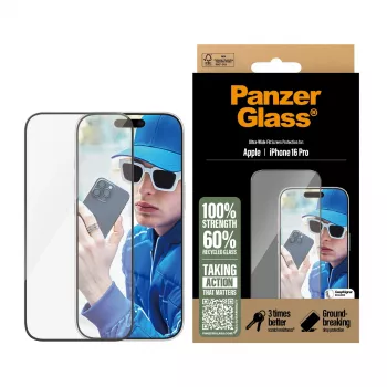 PanzerGlass ® näytönsuojakalvo iPhone 16 Pro | Ultra-Wide Fit