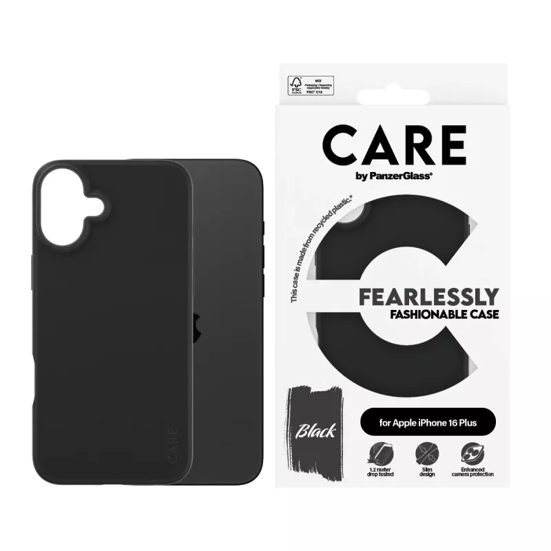 PanzerGlass CARE™ by ® kuori musta iPhone 16 Plus