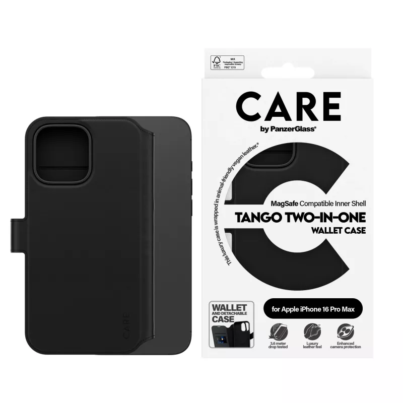 PanzerGlass CARE™ by ® Tango 2-in-1 lompakkokuori MagSafe iPhone 16 Pro Max