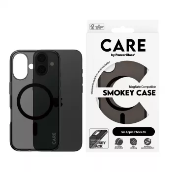 PanzerGlass CARE™ by ® Urban Combat kuori Smokey musta MagSafe iPhone 16