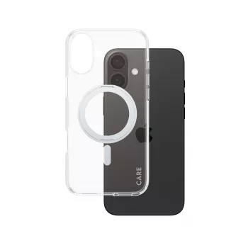 PanzerGlass CARE™ by ® läpinäkyvä kuori hopeisella Kickstand-telineellä & MagSafe iPhone 16 Plus